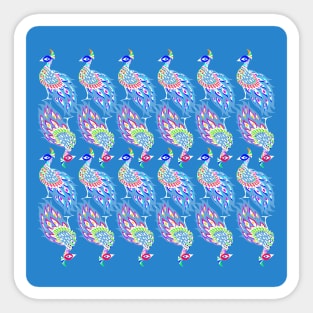 the peacock wallpaper in boho style ecopop Sticker